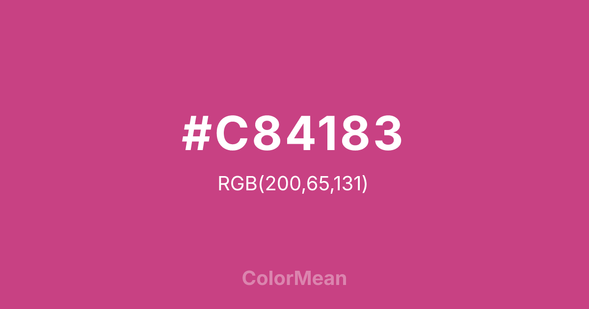 #C84183 color swatch