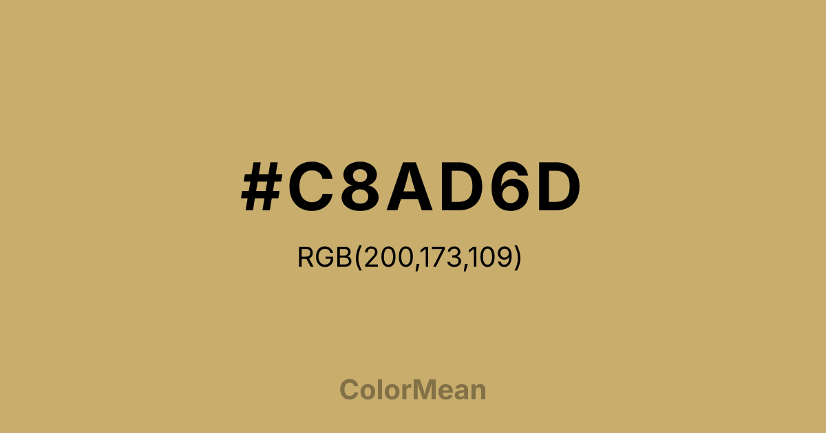 #C8AD6D color swatch