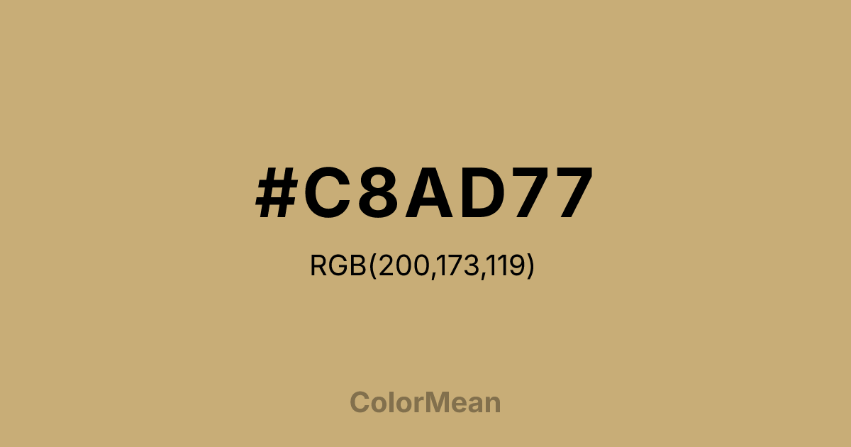 #C8AD77 color swatch
