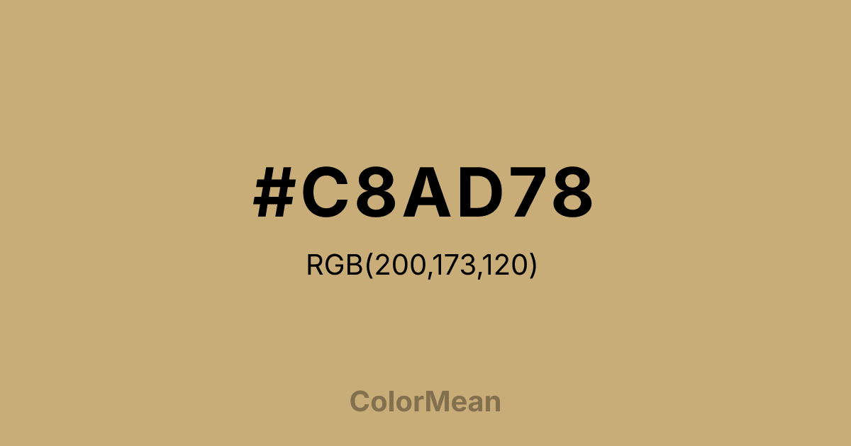 #C8AD78 color swatch