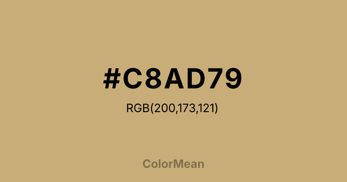 #C8AD79 color swatch