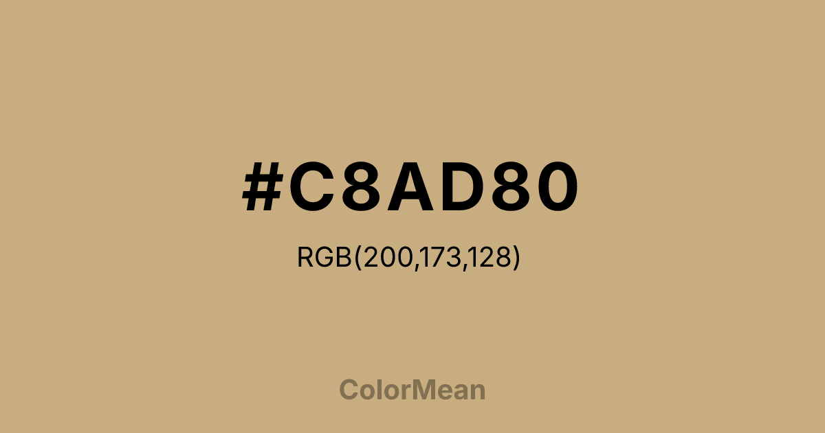#C8AD80 color swatch