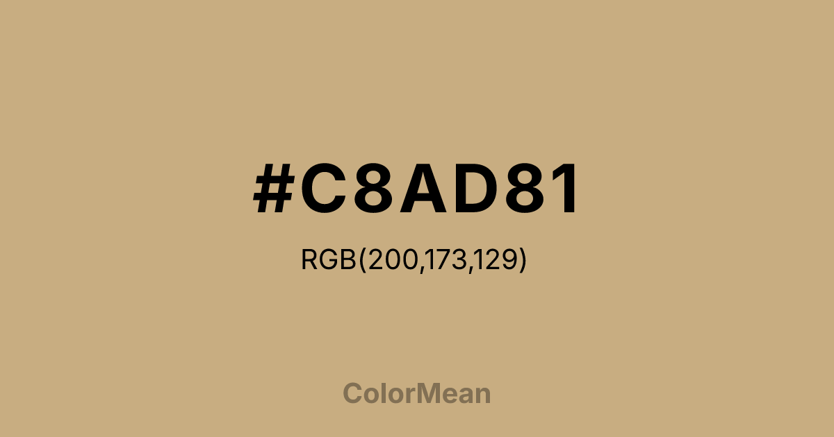 #C8AD81 color swatch