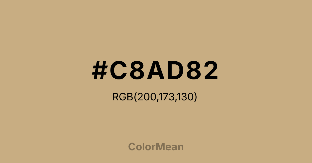 #C8AD82 color swatch