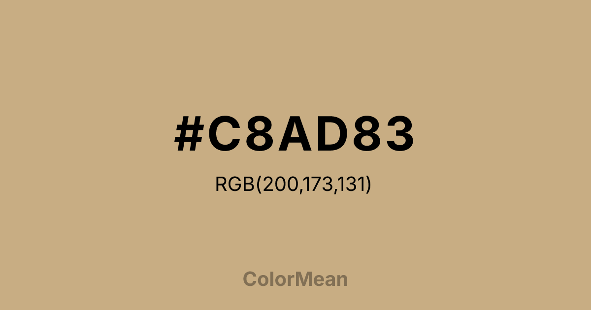 #C8AD83 color swatch