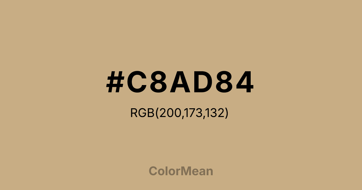 #C8AD84 color swatch