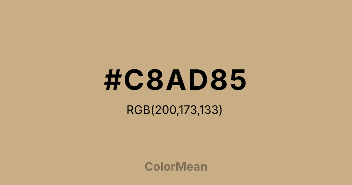 #C8AD85 color swatch