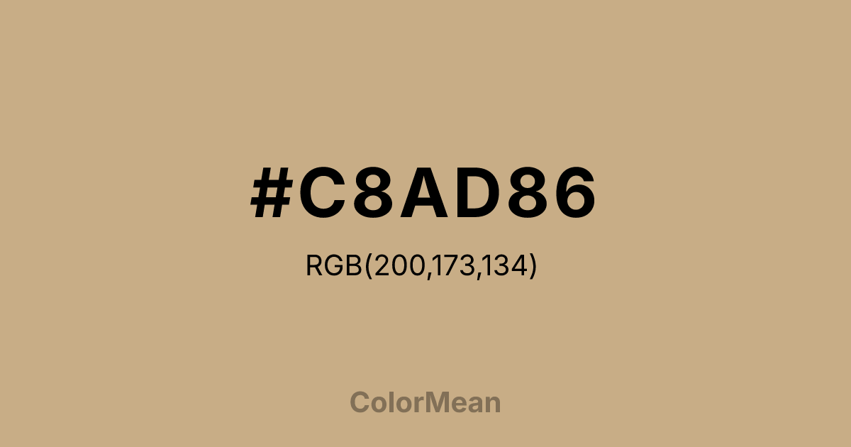 #C8AD86 color swatch