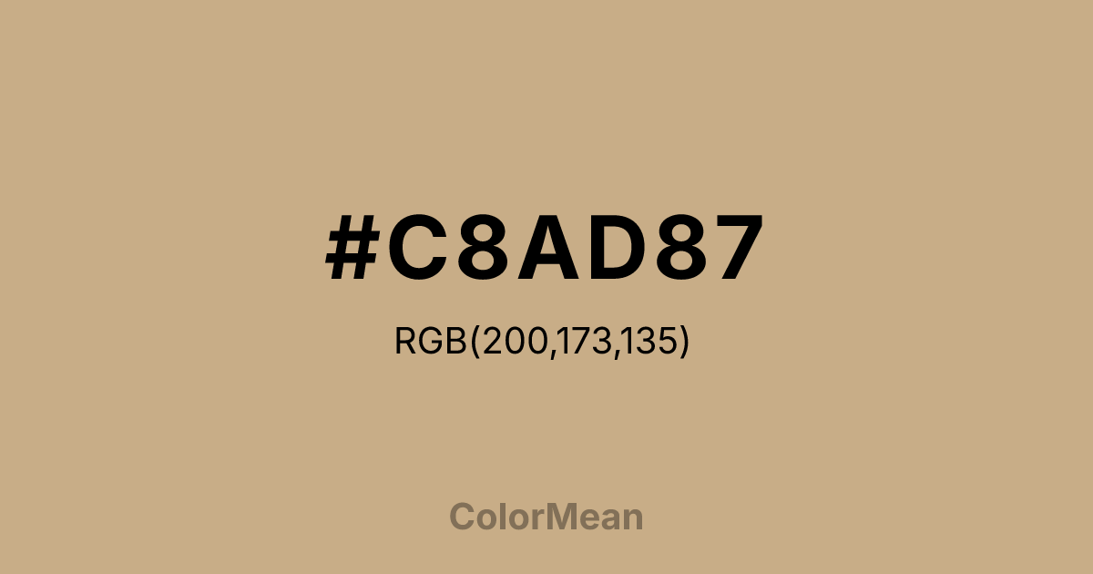 #C8AD87 color swatch