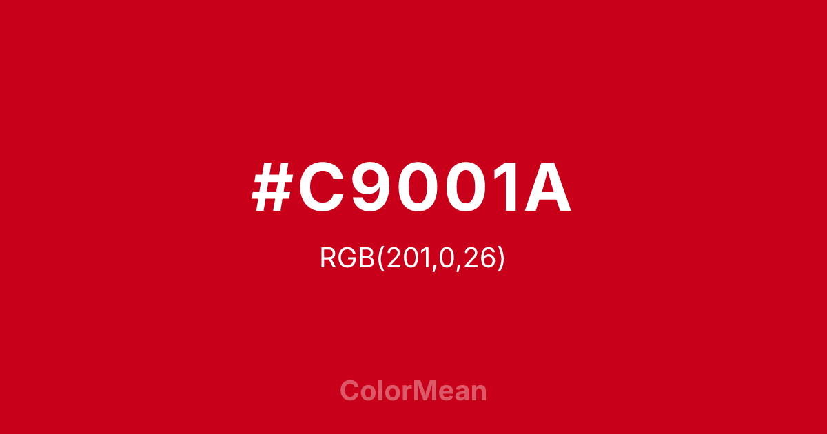 #C9001A color swatch
