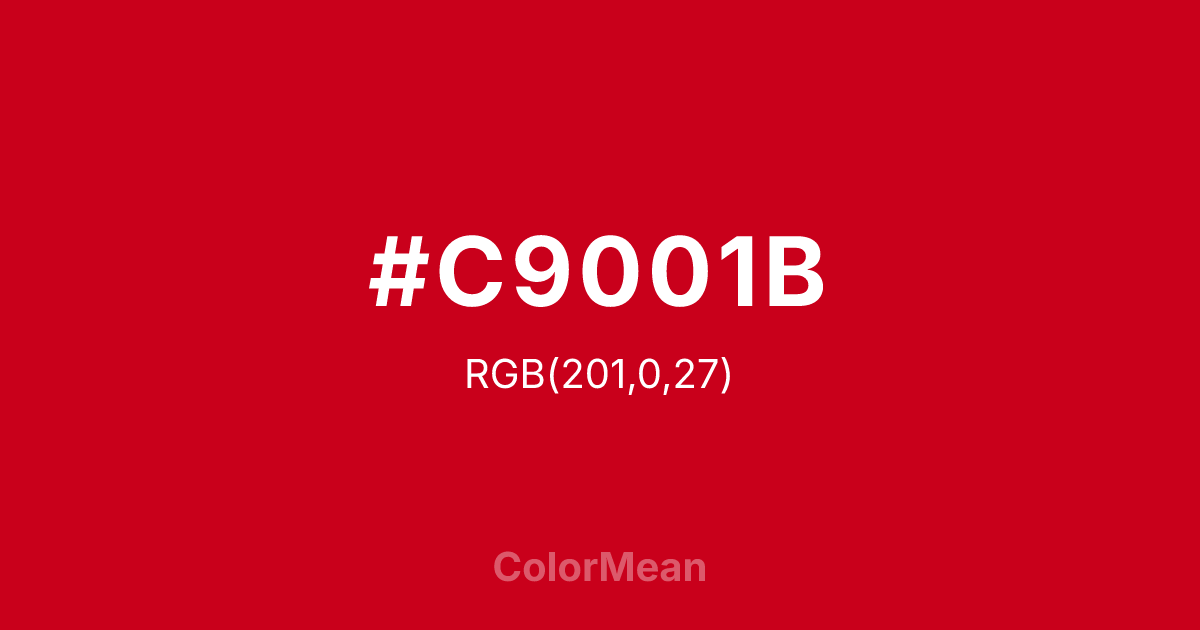 #C9001B color swatch