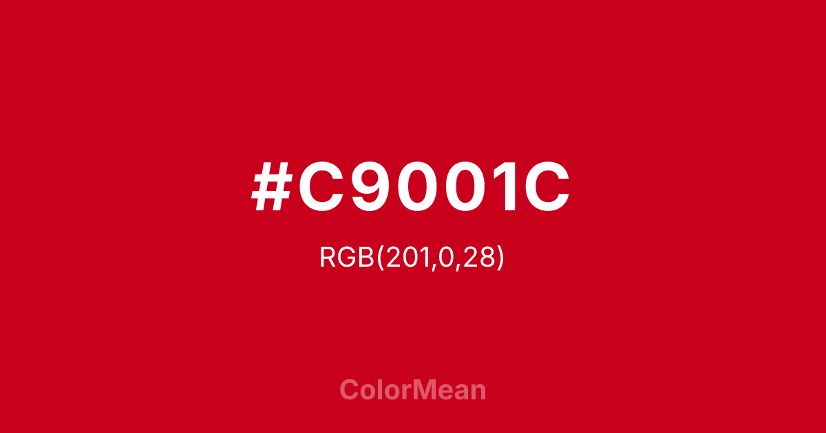 #C9001C color swatch