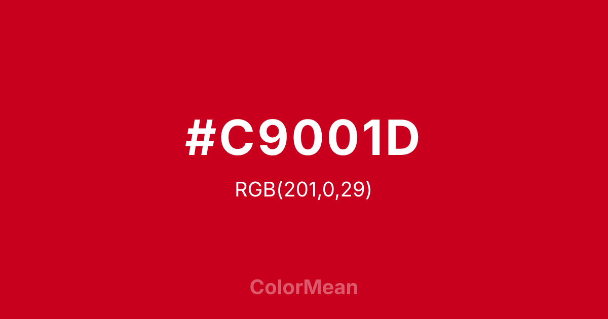 #C9001D color swatch