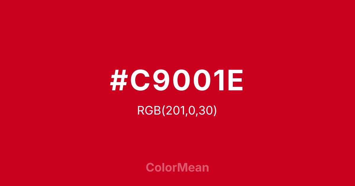 #C9001E color swatch