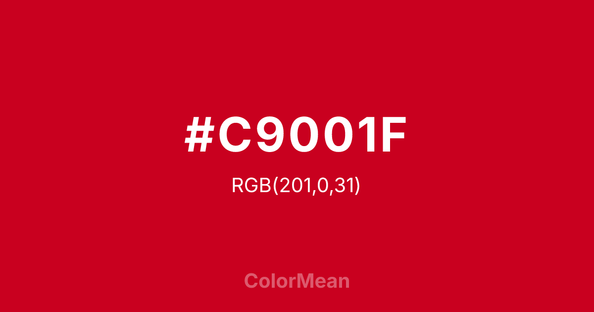 #C9001F color swatch