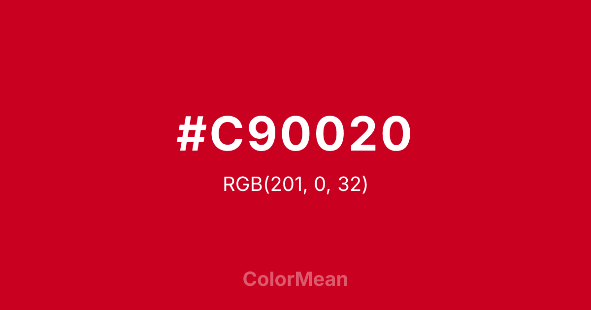 #C90020 color swatch
