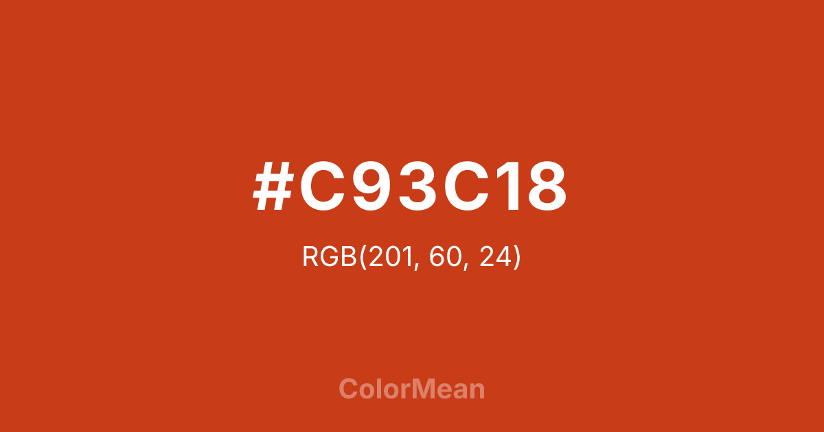 #C93C18 color swatch