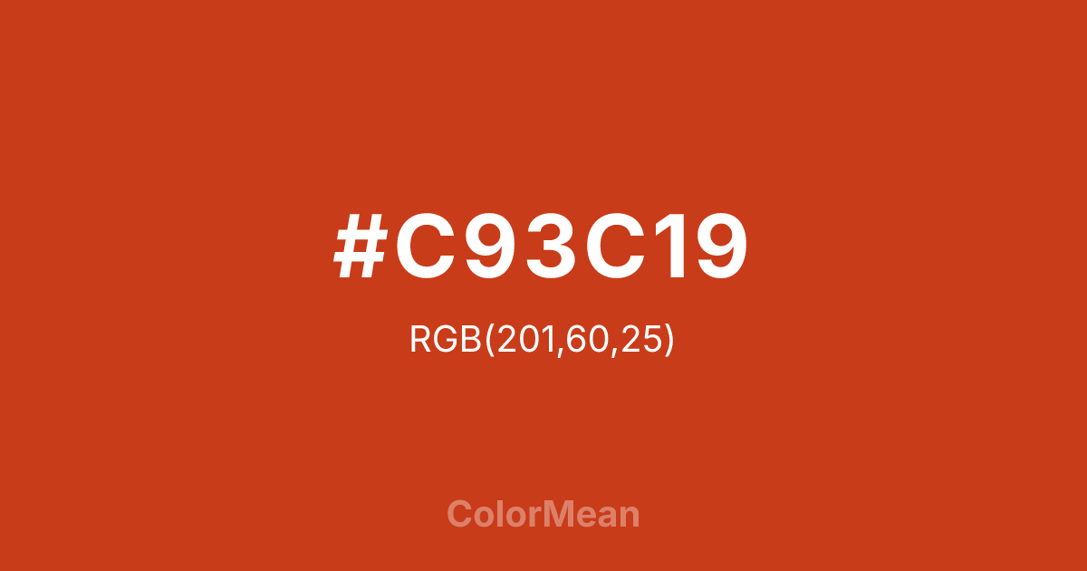 #C93C19 color swatch