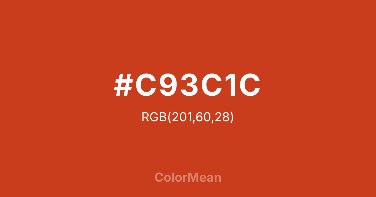 #C93C1C color swatch
