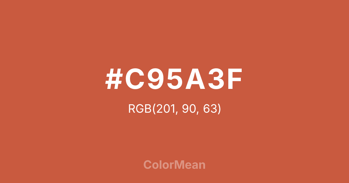 #C95A3F color swatch