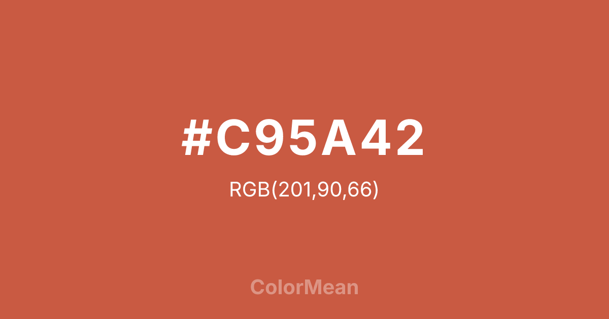 #C95A42 color swatch