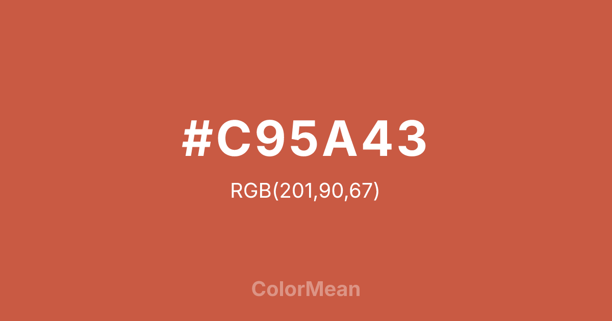 #C95A43 color swatch