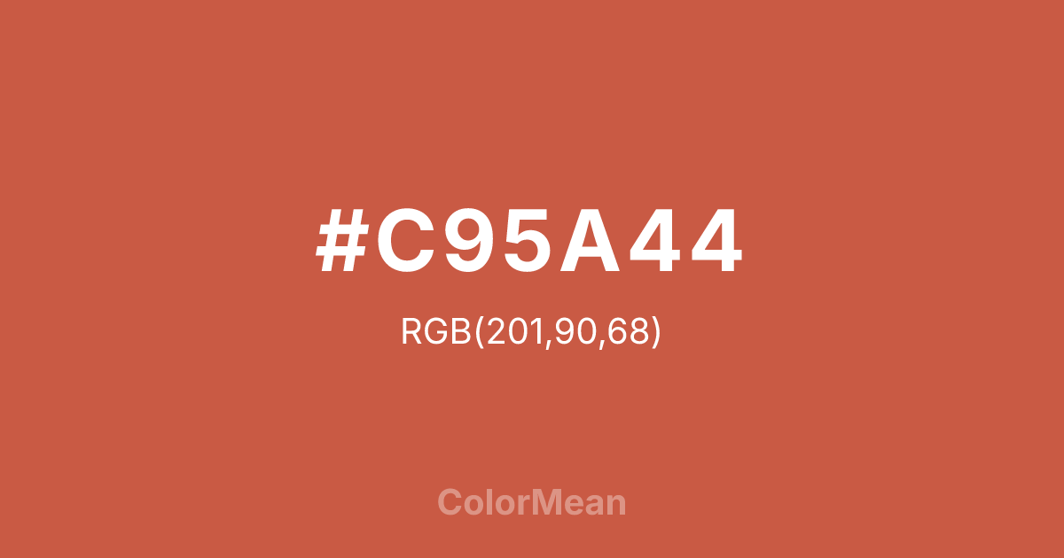 #C95A44 color swatch