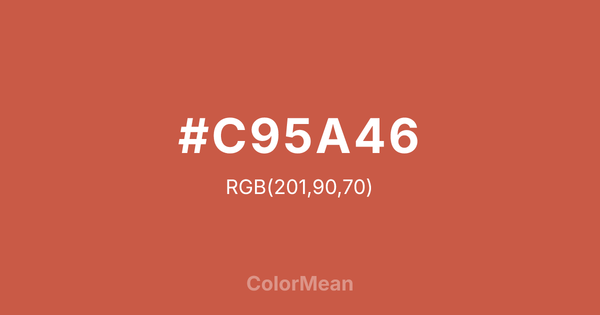 #C95A46 color swatch