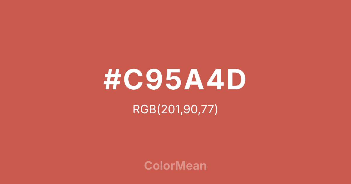#C95A4D color swatch