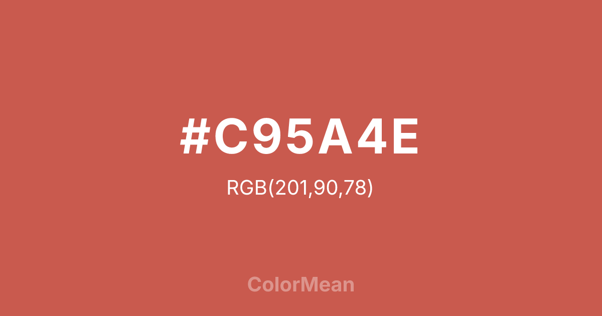 #C95A4E color swatch