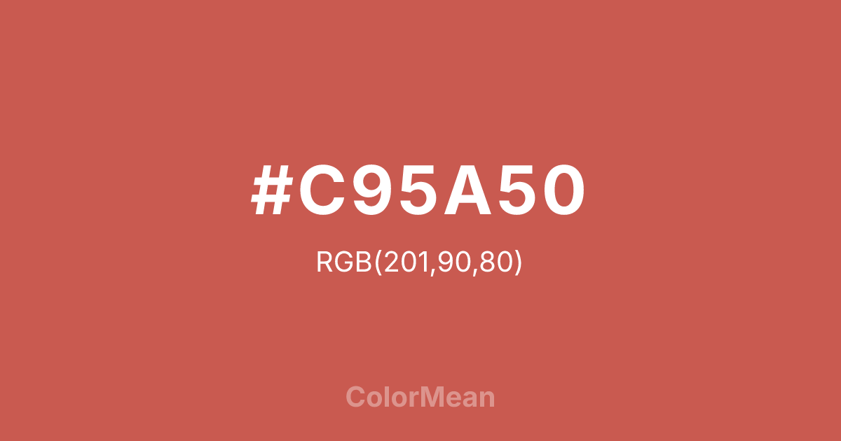 #C95A50 color swatch