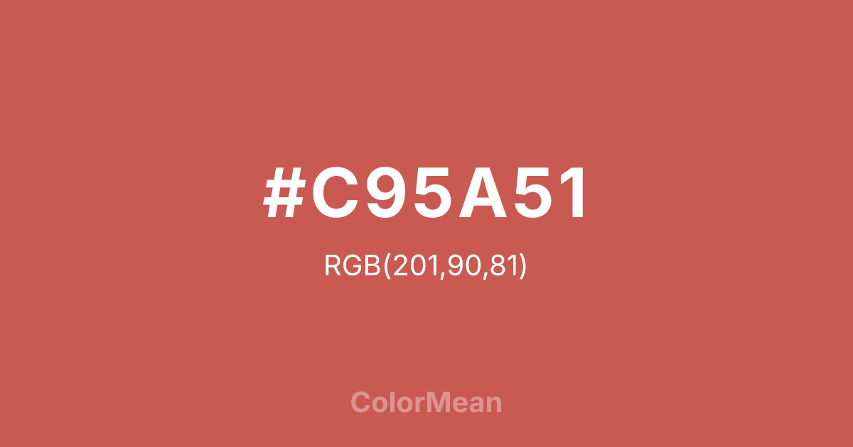 #C95A51 color swatch