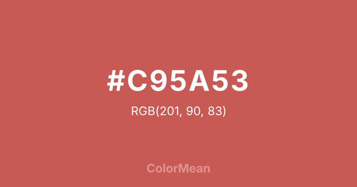 #C95A53 color swatch