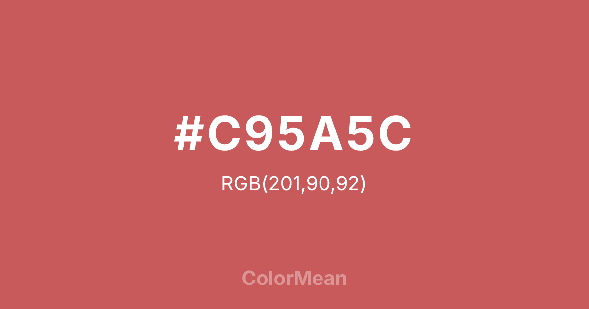 #C95A5C color swatch