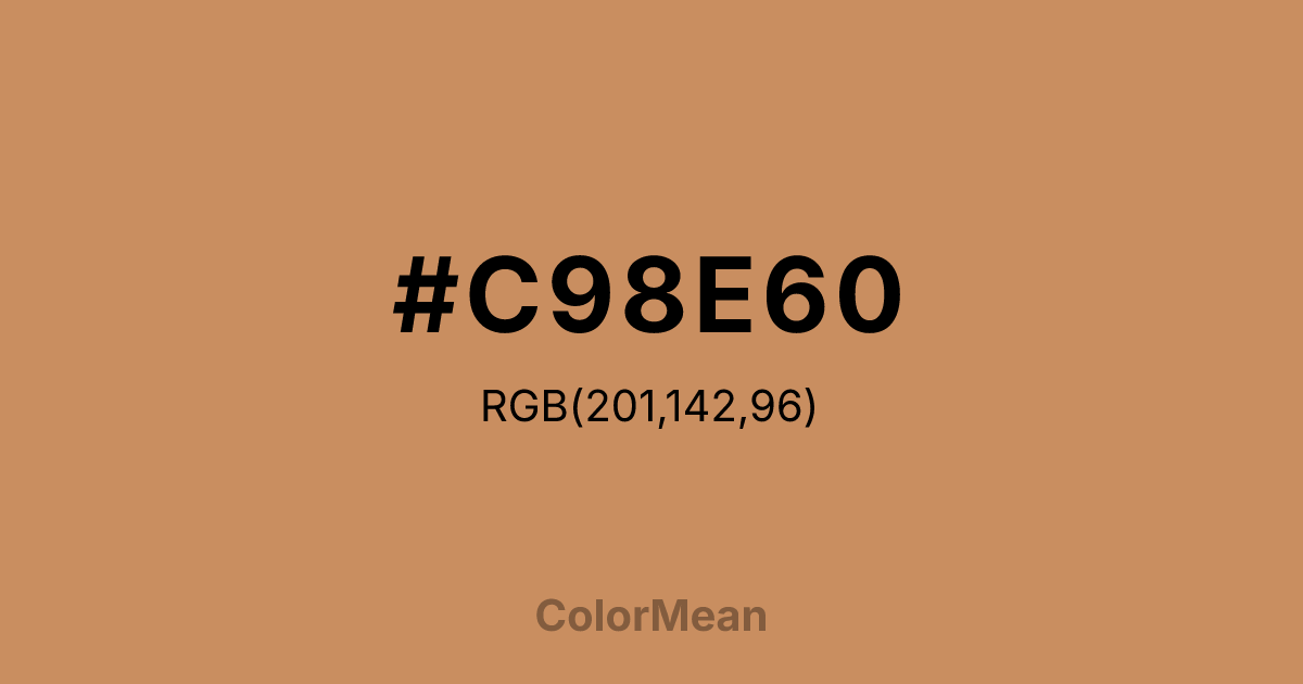 #C98E60 color swatch