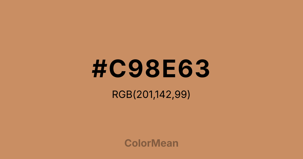#C98E63 color swatch