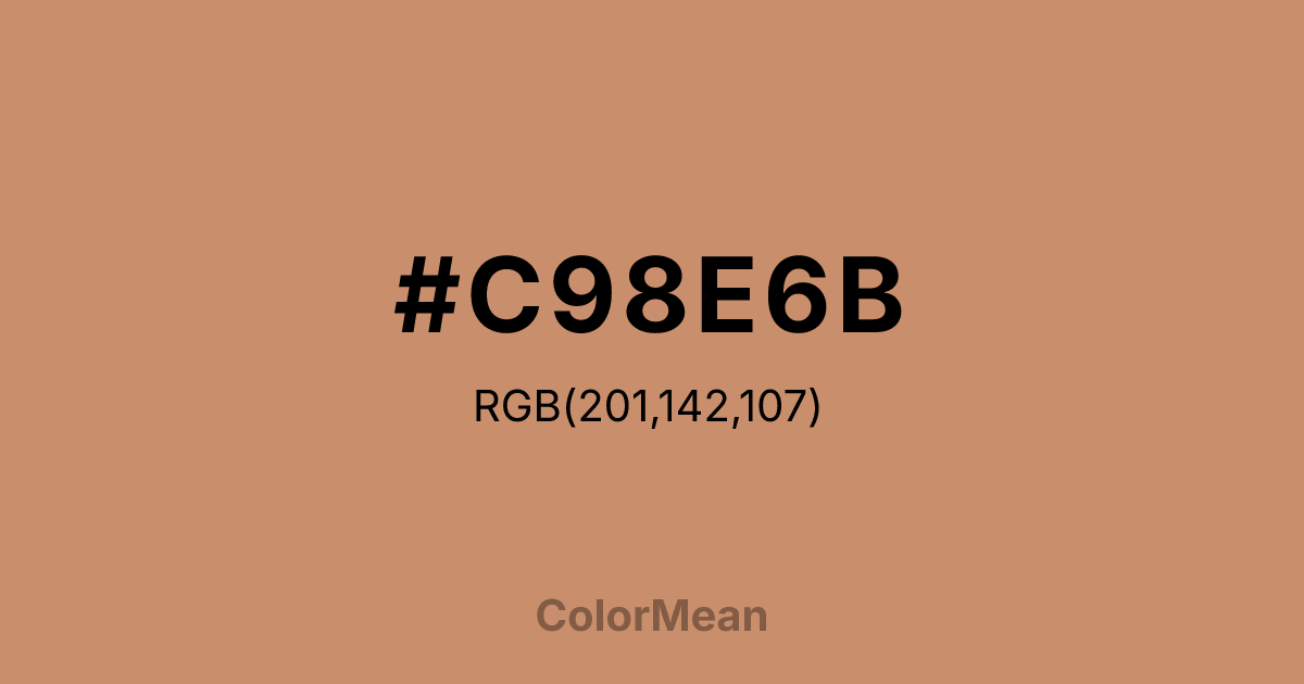 #C98E6B color swatch