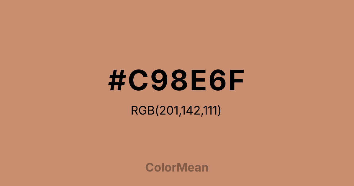 #C98E6F color swatch