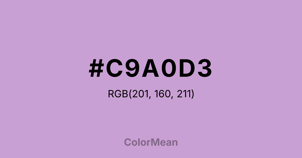 #C9A0D3 color swatch