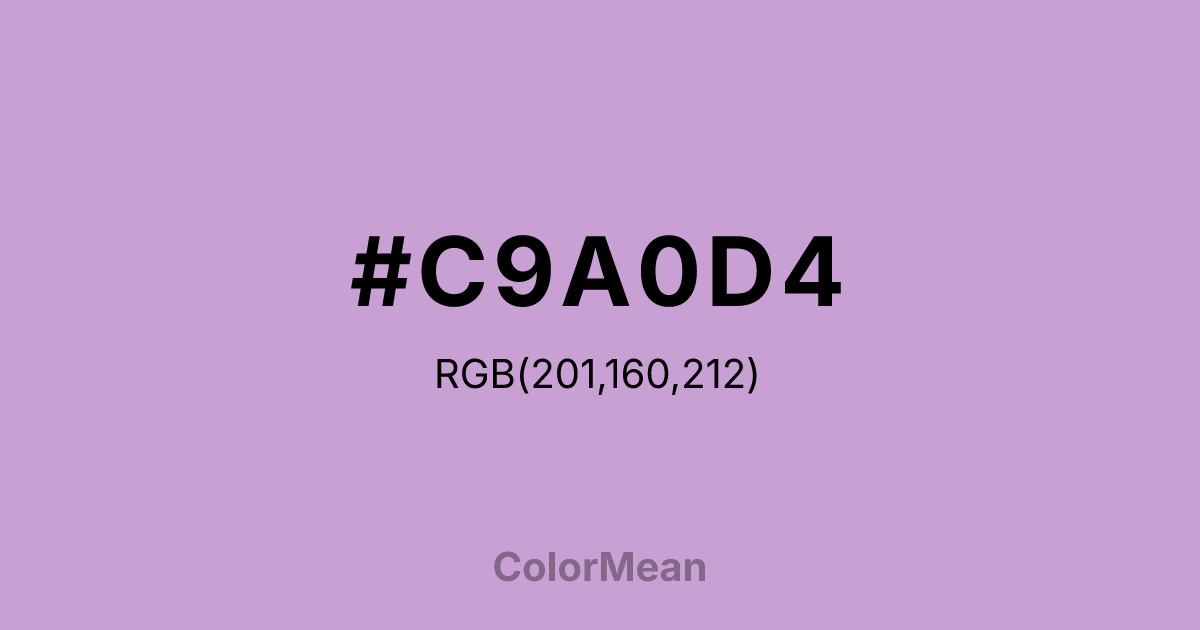 #C9A0D4 color swatch