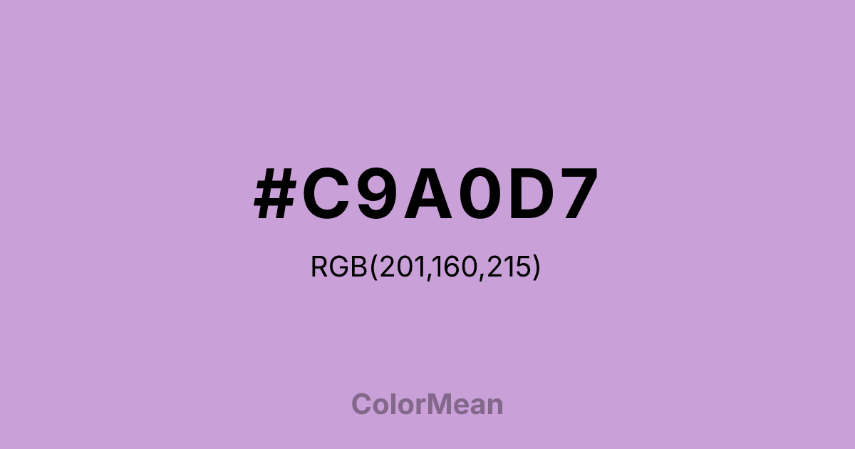#C9A0D7 color swatch