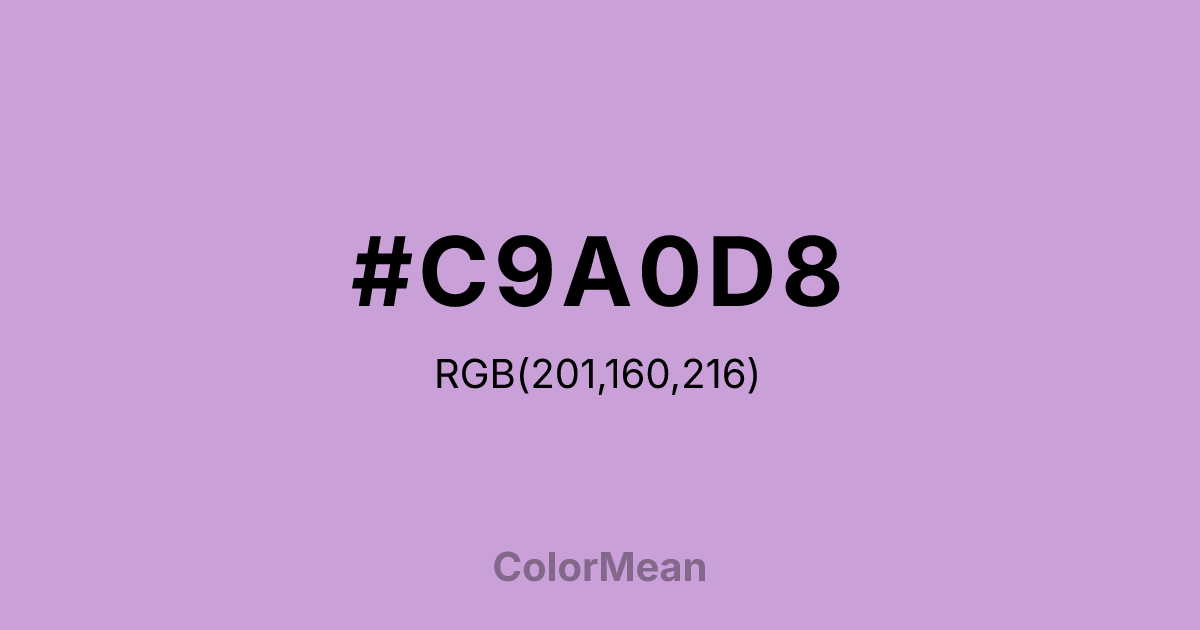 #C9A0D8 color swatch