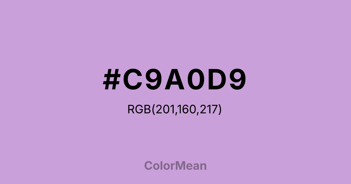 #C9A0D9 color swatch