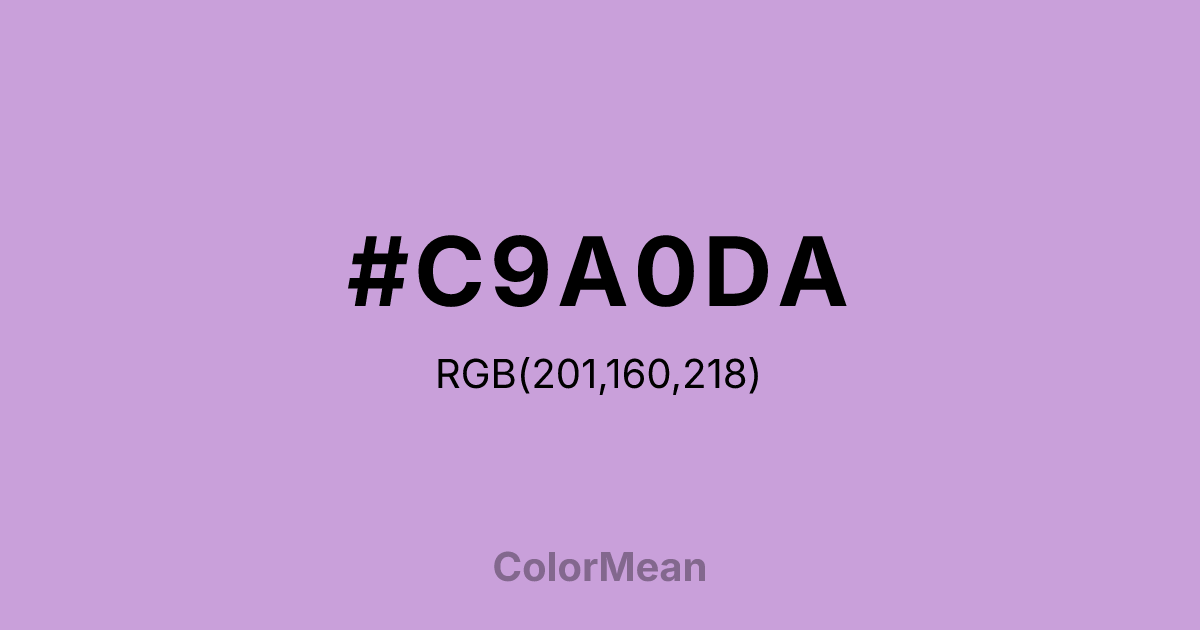 #C9A0DA color swatch