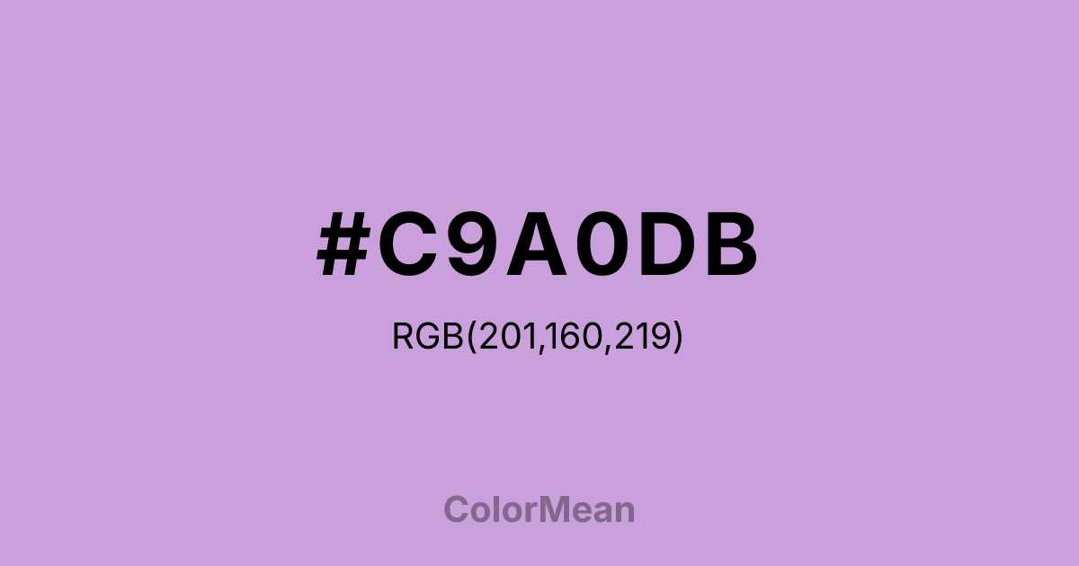 #C9A0DB color swatch