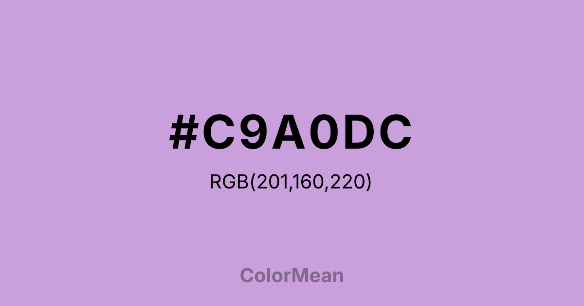 #C9A0DC color swatch