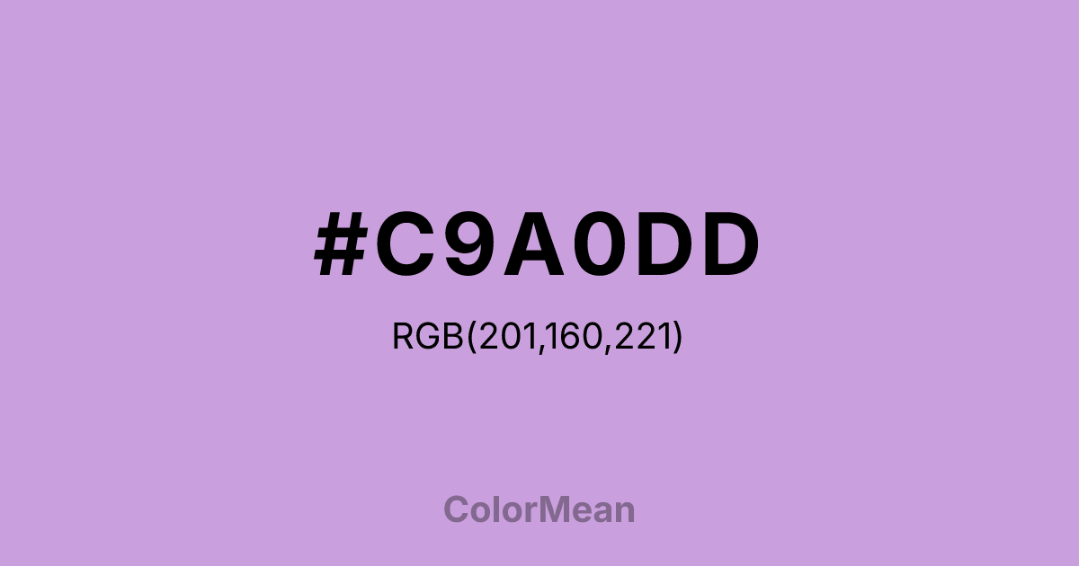 #C9A0DD color swatch