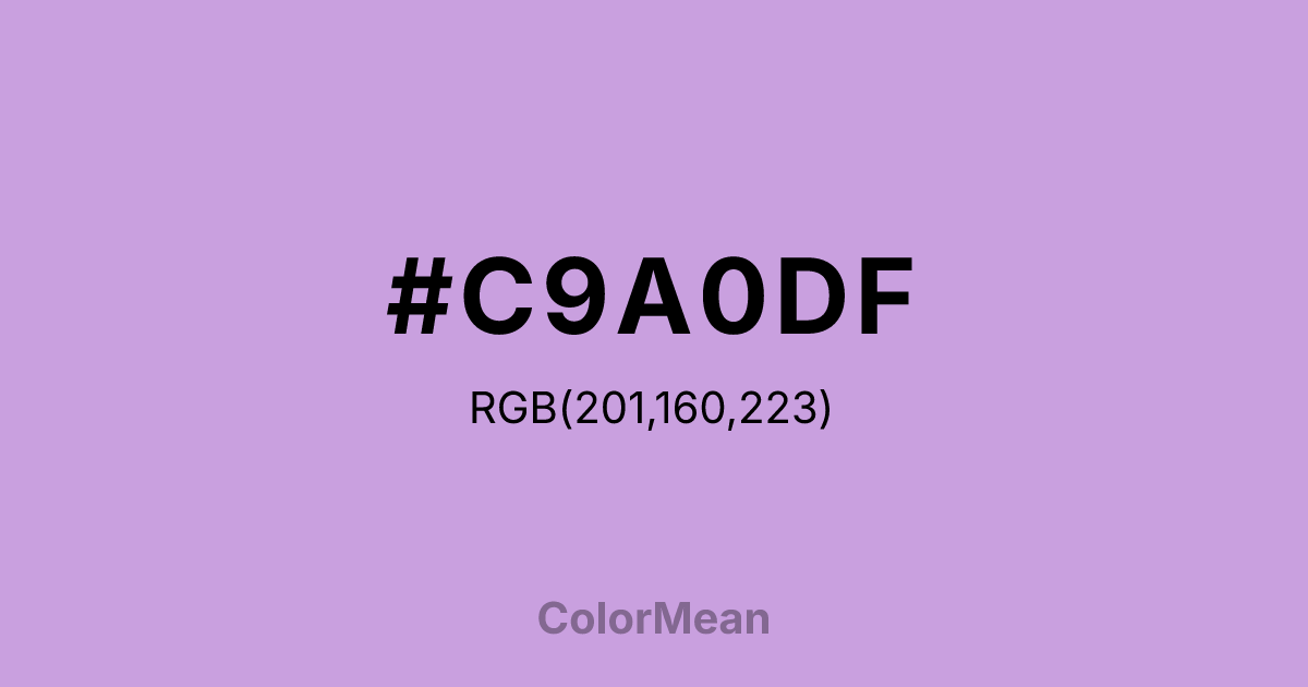 #C9A0DF color swatch