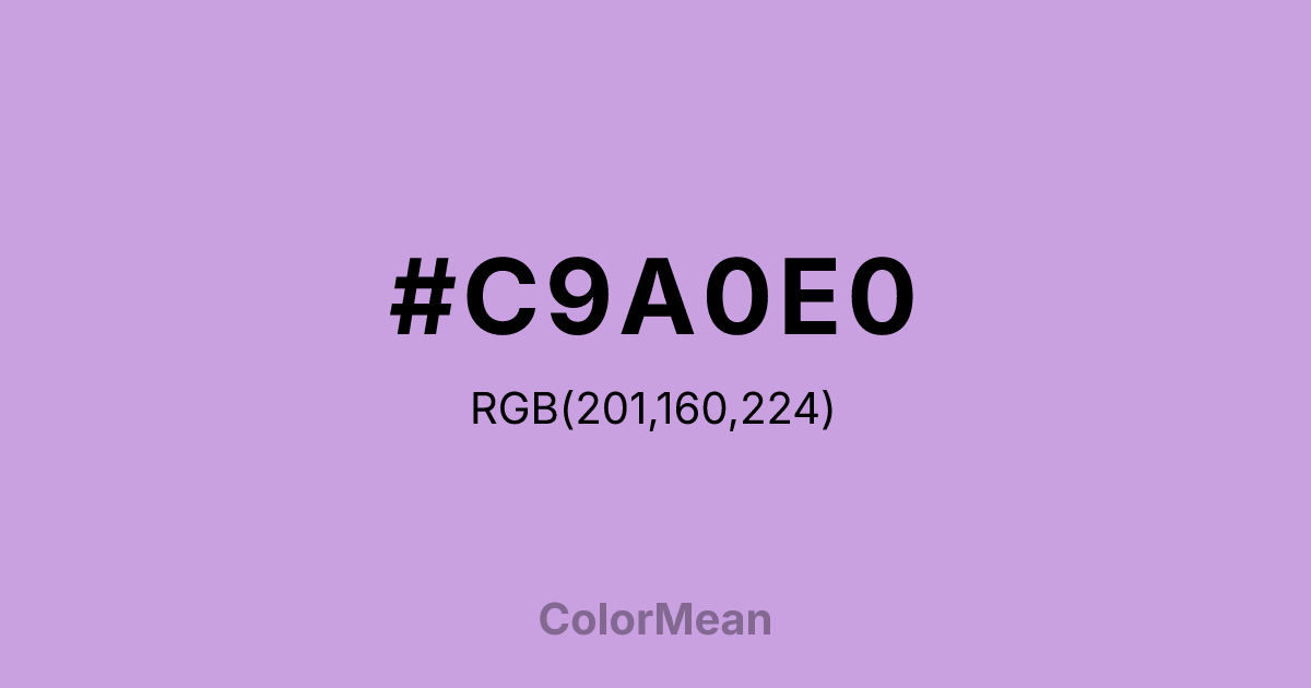 #C9A0E0 color swatch