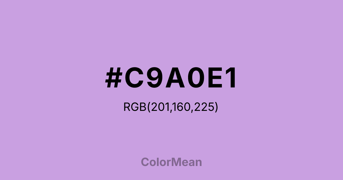 #C9A0E1 color swatch